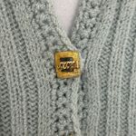 St. John  Knits Neiman Marcus Sz L? Blue Ribbed Knit Dress Gold Button VTG Read Photo 5