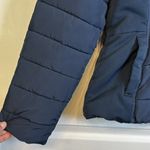 Hollister Y2K  Navy Blue Sherpa Lined Puffy Winter Hooded Jacket Coat Medium EUC Photo 1