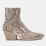 DOLCE VITA Shanta Snake‎ Print Leather Western Boots Booties Size 7.5 Photo 1