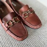 Geox Cognac Brown Geuine Leather Loafers with Brass Horsebit Details Sz 39 8/8.5 Photo 1