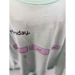 Wildfox  Monday Cry Eat Sleep Graphic  Sweatshirt Womens Size XS Green Photo 9