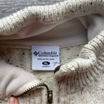 Columbia Speckled Cream Zip-Up Sweater Photo 1