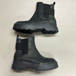 Toms Black Alpargata Combat Boot Stretchy Logo Strap Chunky Womens Size 7.5 Photo 2