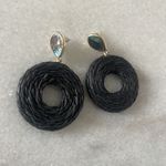 A New Day  Ratton Earrings black circle fashion jewelry New Photo 0