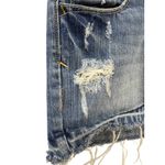 Hollister  Women's Denim Jean Mini Skirt Distressed Frayed Hem Retro Size 5 Photo 4