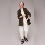 Whistles Khaki Rylee Relaxed Blazer in Khaki Green Size 2 Photo 1