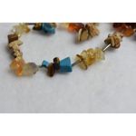 Source Unknown Boho Chic Amber Blue Beaded Silver Tone Stretch Set Of 2 Like New Bracelets Photo 2