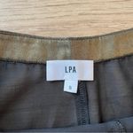 LPA  Gold Metallic Sheer High Waisted Cropped Gaucho Wide Leg Pants Size S Photo 2