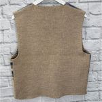Woolrich Vintage  Patchwork Winter Concept Vest Womens L Wool Beige Blue Owl Snow Photo 5