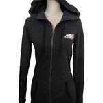 Roots  Black & White Long Length Full Zip Hooded Sweatshirt Size SP. Photo 0