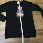 Quacker Factory  Black Snowman Sequined Long Sleeve Sweater Womens Size Medium Photo 6