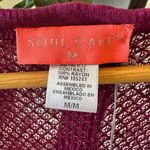 Soul Cake NEW Lightweight Magenta Sweater Cardigan Silver Thread Size Medium  Photo 1