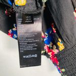 Anthropologie NEW Maeve Boatneck Puff Long Sleeve Floral Print Blouse Black Med Photo 9