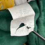 Vintage Velvet Velour Green Stripe Jacket Sweatshirt Zip Photo 4