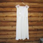 Mac Duggal NWT 70214 BEADED CAP SLEEVE A LINE MIDI DRESS Photo 4