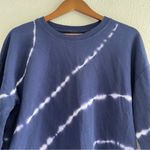 Athleta  Sundown Sweatshirt Tie Dye Pullover Top Navy Blue women’s Size S Photo 4