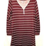 Sonoma  Intimates Long Sleeve Striped Soft Sleep Shirt Pajama Top Size Medium Photo 0