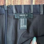 Forever 21 Women Black Lined Pinstripe Mini Skirt Zipper Back Size 28 Photo 8
