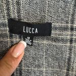 Lucca Couture LUCCA Gray Plaid Women's Jumpsuit Long Sleeve Size Medium. D26 Photo 7