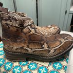 Charleston Shoe Co Liberty Python Boot Size 6 Pull On Brown Photo 5