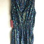 Evereve RAGA Floral Sapphire Blueprint Romper Size XS NWT Photo 4