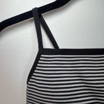 Colsie Women's Ribbed Bralette Striped Black Gray Padded Bra Keyhole Back Small Photo 1