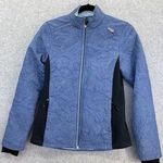 Saucony  Women's Full Zip Jacket Quilted Blue Size Small Insulated Long Sleeve Photo 0