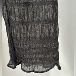 Find Me Now Second Skin Ross Mesh Top Long Sleeve Mock Neck Small Gray Edgy Chic Photo 5