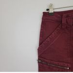 Joie  Park Low / Mid Rise Skinny Crop Ankle Zip Utility Pant in Burgundy Photo 4