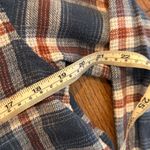 American Eagle  cozy cabin cropped blue plaid flannel xsmall Photo 8