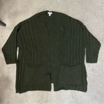 Topshop Green Oversized Open Front Knit Cardigan Size S Photo 2