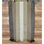 None Women's Striped Alpaca Wool Scarf Shawl Size 72 X 24" Neutral Colors So Soft Photo 4