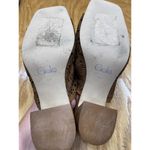 Golo Sandals Women's 8.5 Brown Leather Lace Pattern Stacked Heeled Preppy S64 Photo 5