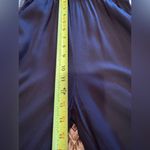 Loft  Jumpsuit Womens S Black Sleeveless Ruffle Neck Wide Leg Pockets Lightweight Photo 12