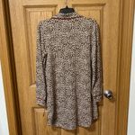 Charter Club New Women button front  Soft Sleepshirt Nightgown Leopard Size Small Photo 2