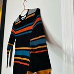 Cupcakes and Cashmere Black Striped Knit Sweater Crew Neck Mini Dress Size M Photo 11
