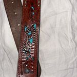 Leather And Turquoise Belt Blue Photo 2