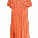 NWT Y2K Talco Terracotta Italian Made Lace Midi Dress & Slip Women’s Size Medium Orange Photo 4