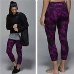 Lululemon  Wunder Under Crop II Breezie Regal Plum Purple Black Tie-Dye size 6 Photo 1