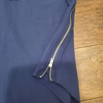 Paper Crane Navy blue fun top with zippers on side and on pocket size large short sleeves Photo 1