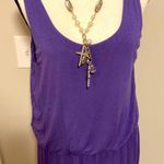Gap || Purple tank t-shirt dress with layered design on  bottom Photo 2