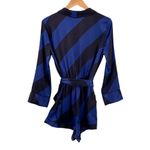 Victoria's Secret  Black and Blue Stripe Satin Romper Size Small Photo 5