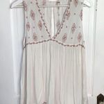 Free People  Embroidered Diamond V-Neck Tank Top W-658 Size S Photo 0