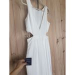 Lulus NWT  Moments to Remember White Sleeveless Wide-Leg Cutout Jumpsuit Classy S Photo 7