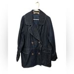 Free People  Denim Car Coat Size Medium Women’s Photo 8