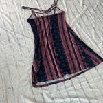 Mudd Mini Cami Slip Dress Navy Red Spaghetti Strap Women’s S Y2K Boho Festival Photo 7