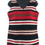 Avon Fashions Large Sleeveless Tank, White Black Red Gold Tank Top, 70s Tank Top Photo 1