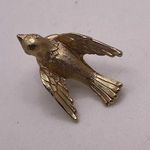 Signed Avon Bird Brooch Tack Pin Gold Tone Photo 0