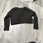 Arizona  Women's Pullover Sweater Black knitted crochet cropped warm casual basic Photo 2
