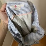 Boden Leonora Women's Linen Blend Pencil Belted blue stripe Skirt US 6 Regular Photo 5